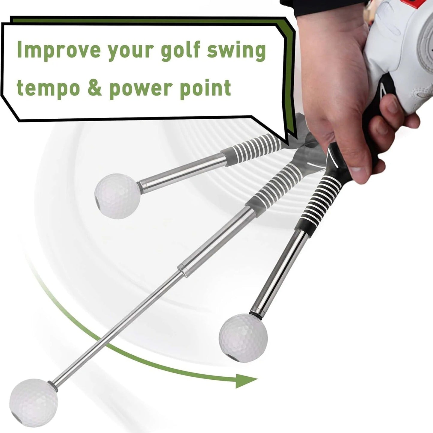 SwingEdge Golf Swing Trainer Aid - in use