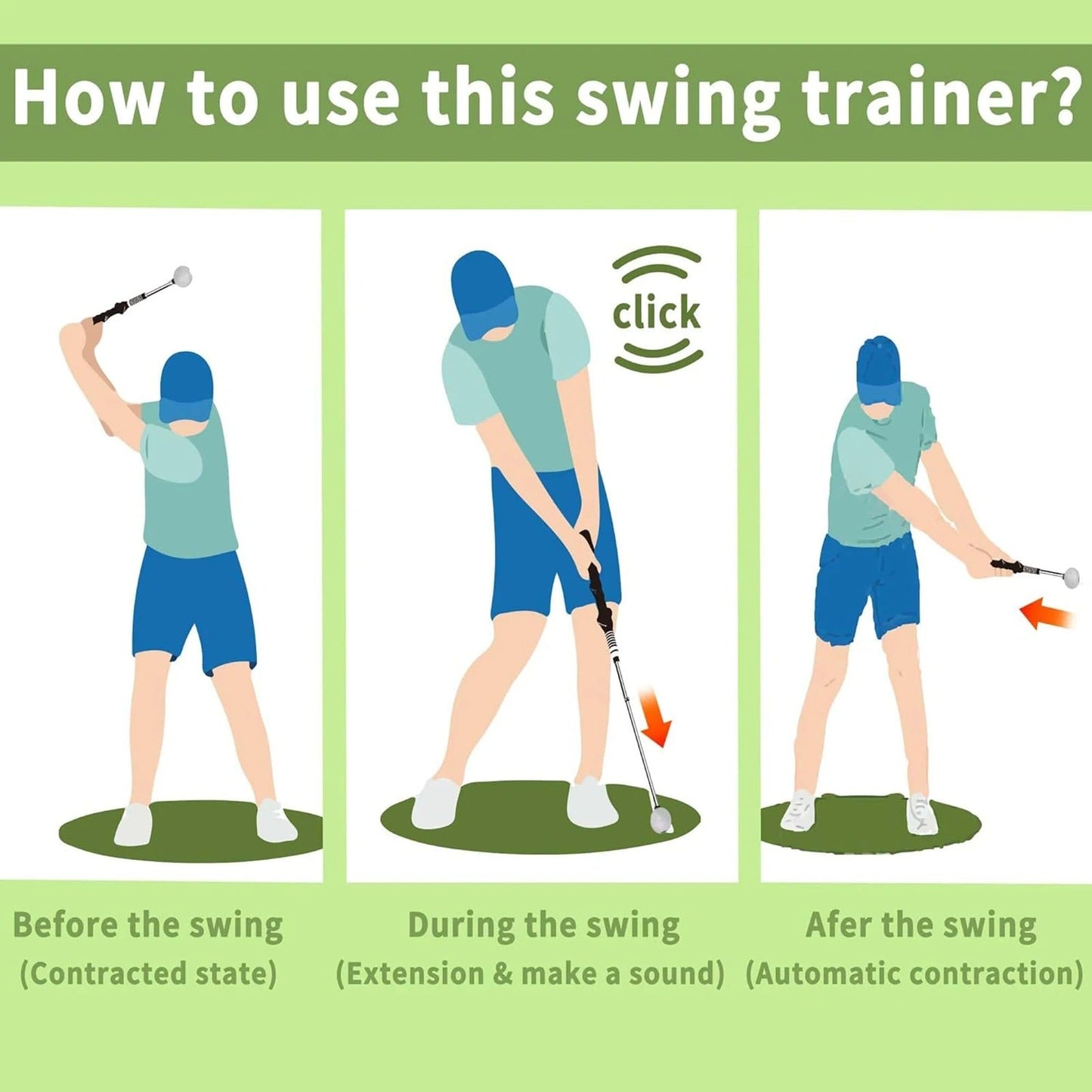 SwingEdge Golf Swing Trainer Aid - angle view